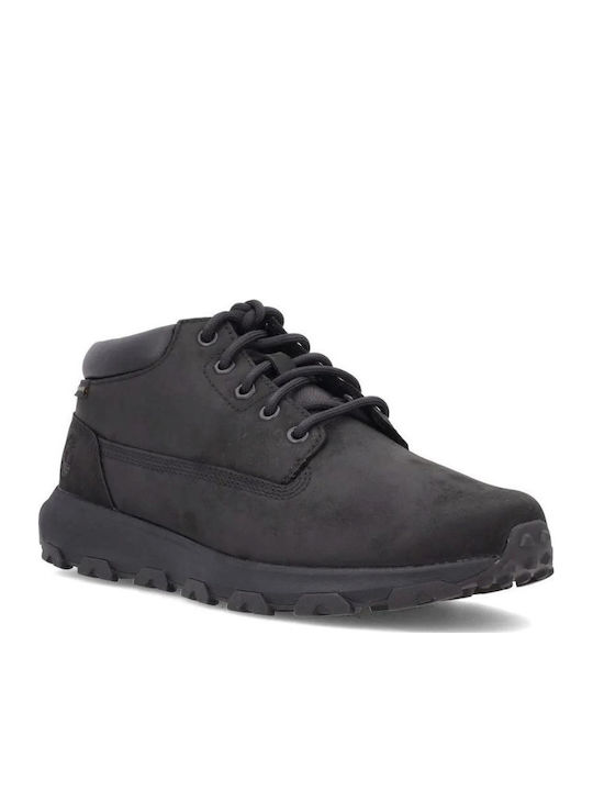 Park Mid Leather Black Men's Boots