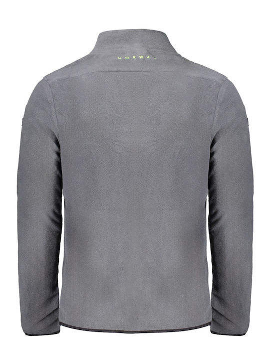 Squola Nautica Italiana Men's Fleece Cardigan with Zipper Grey