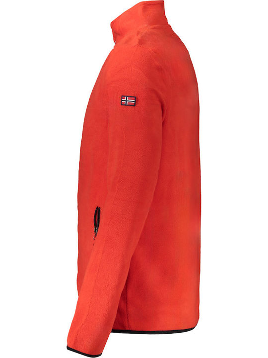 Cardigan Fleece pentru Bărbați Red