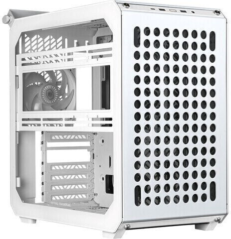 CoolerMaster Qube 500 Flatpack Gaming Midi Tower Computer Case with Side Window White