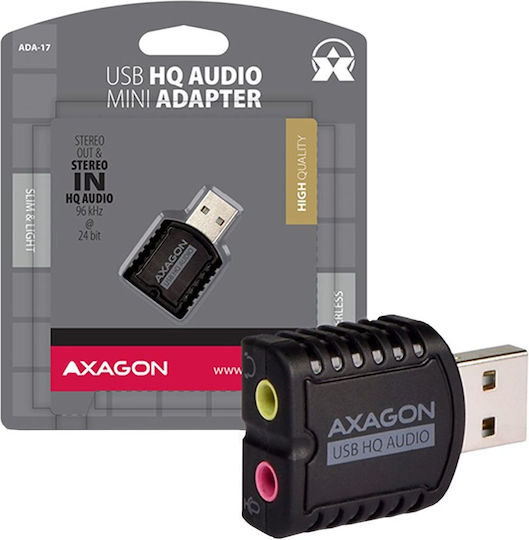 Axagon Εξωτερική USB Κάρτα Ήχου ADA-17