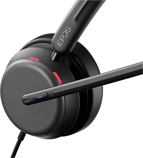 Epos IMPACT 860T ANC Надушници Мултимедийни слушалки с микрофон и връзка USB-A / USB-C в Черен цвят