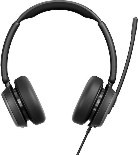 Epos IMPACT 860T ANC Надушници Мултимедийни слушалки с микрофон и връзка USB-A / USB-C в Черен цвят
