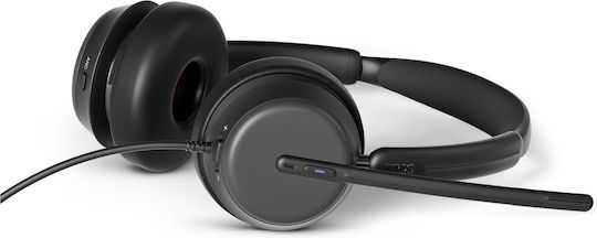 Epos IMPACT 860T ANC Надушници Мултимедийни слушалки с микрофон и връзка USB-A / USB-C в Черен цвят