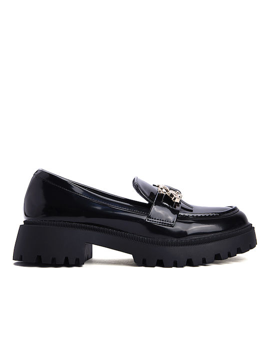 Keep Fred Patent Leather Women's Loafers in Black Color