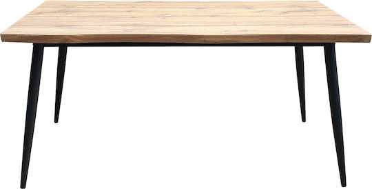 Amadora Τραπεζαρίας Φυσικό/μαύρο 160x80x75εκ. Amadora Τραπεζαρίας Φυσικό/μαύρο 160x80x75εκ.