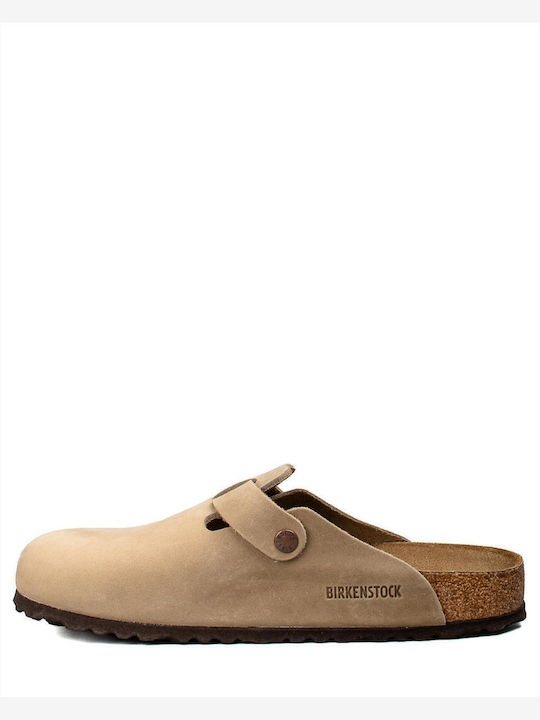 Boston Soft Footbed Men's Leather Slippers Brown
