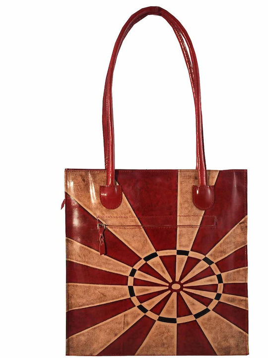 Leather Women's Bag Shoulder Red