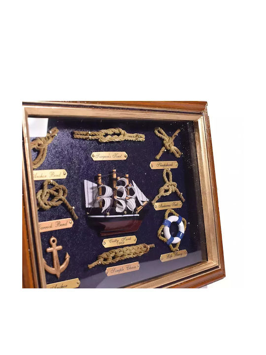 SP Souliotis Διακοσμητικό Τοίχου από Ξύλο 25x25cm