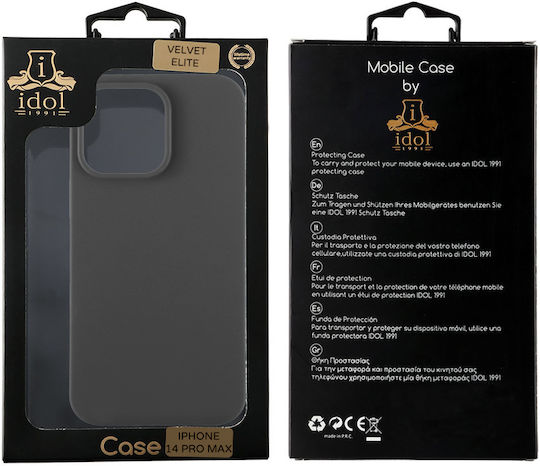 Idol 1991 Velvet Elite Umschlag Rückseite Silikon Wasserdicht Graue Für iPhone 14 Pro Max