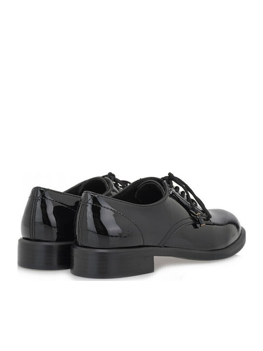 Women's Leather Oxford Shoes Black
