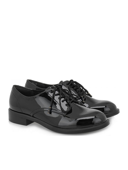 Women's Leather Oxford Shoes Black