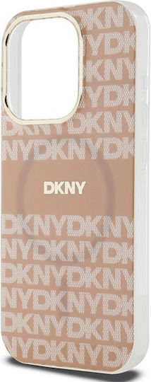 DKNY Repeat Pattern Tonal Stripe Back Cover Plastic / Silicon 0.5mm Roz (iPhone 15 Pro)