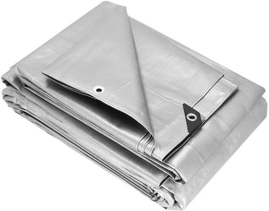 Laminated Waterproof Polyethylene Tarp 210g/m2 4x8m Gray