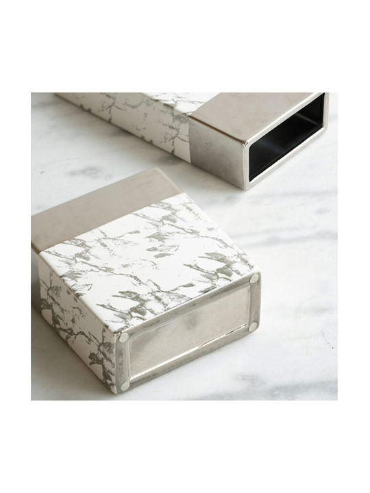 Artekko Διακοσμητικό Βάζο Marmor Silver Silber 17.5x19cm 1Stück