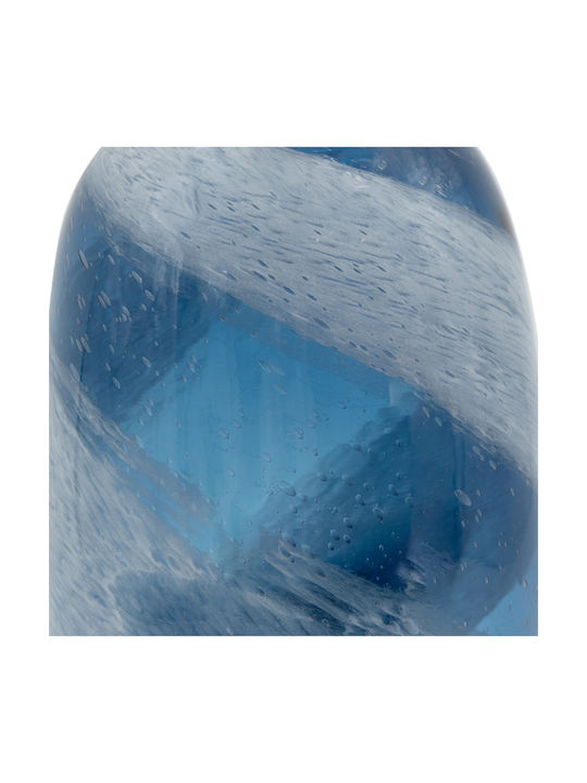 Artekko Vază Decorativă Sticlă Mayron Albastru 19x19x40cm 1buc