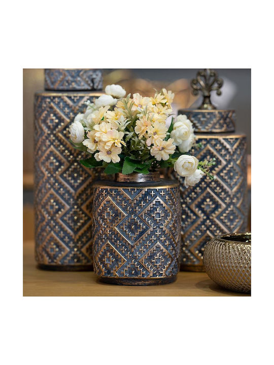 Fylliana Διακοσμητικό Βάζο Keramik Bronze - Grey 14x14x28.5cm 1Stück