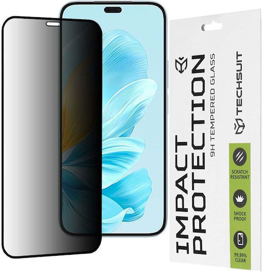 Techsuit 111d Пълно лепило Поверителност Закалено стъкло за цялото лице Черен (Honor 200 Lite - Honor)