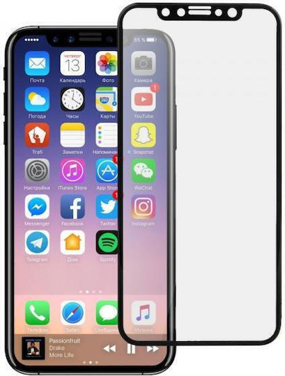 Hard 5D Full Glue Full Face Tempered Glass Μαύρο (iPhone 11 Pro / X / XS)