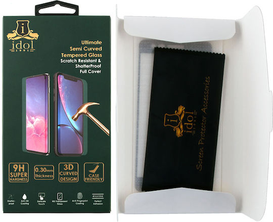 Idol 1991 5g 3D 0.3mm Full Face Tempered Glass Black (Vivo V29 Lite)