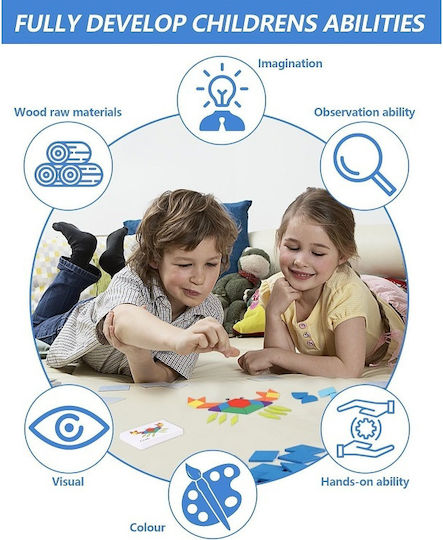 Herokids Παιχνίδι Κατασκευών Ξύλινo για Παιδιά 3+ Ετών