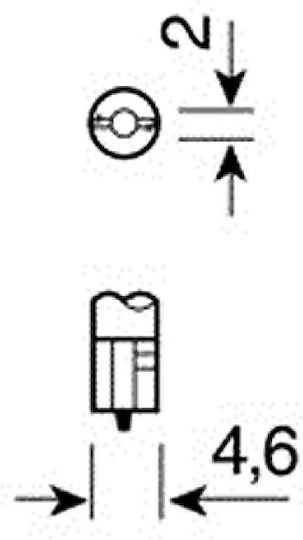 Lampa Λάμπες Αυτοκινήτου T5 12V 1.2W 10τμχ