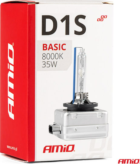 AMiO Lamps Car Basic D1S Xenon 8000K Cold White 12V 35W 1pcs