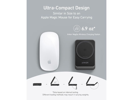 Anker Φορτιστής Magsafe 15W Μαύρος (MagGo 3-in-1 Foldable)