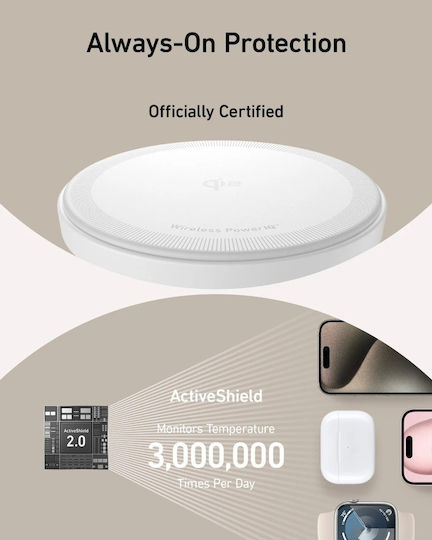 Anker Φορτιστής Magsafe 15W Power Delivery Λευκός (MagGo 3 in 1 B25M3321)