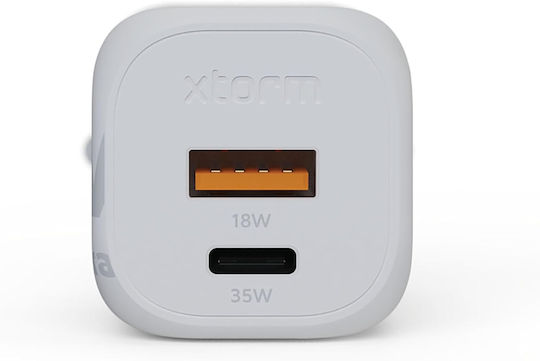 Xtorm Φορτιστής Χωρίς Καλώδιο GaN 35W Quick Charge 3.0 Λευκός (XEC035)