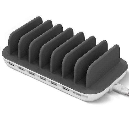 4Smarts Βάση Φόρτισης με 6 Θύρες USB-A και Θύρα USB-C 60W σε Λευκό χρώμα (Charging Station Office)