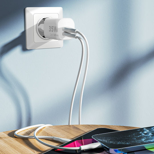 Xtorm Φορτιστής Χωρίς Καλώδιο GaN 35W Quick Charge 3.0 Λευκός (XEC035)