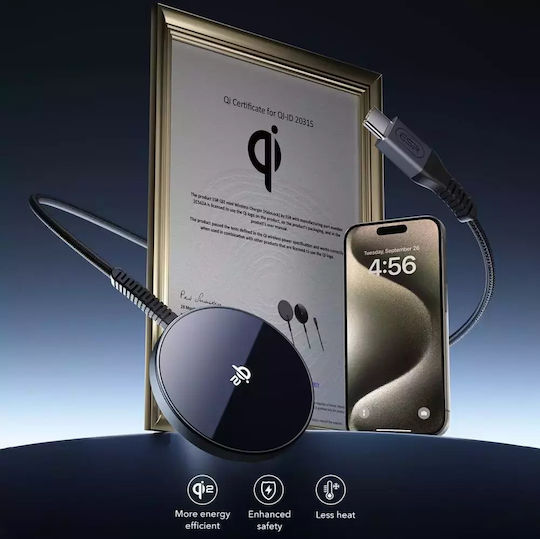 ESR Ασύρματος Φορτιστής Qi2 15W Μαύρος (Halolock Mini)