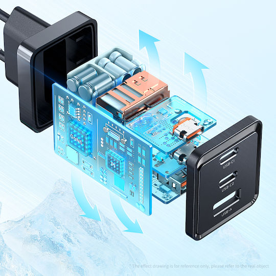 Mcdodo Φορτιστής Χωρίς Καλώδιο GaN 67W Power Delivery Μαύρος (Ch-1541)
