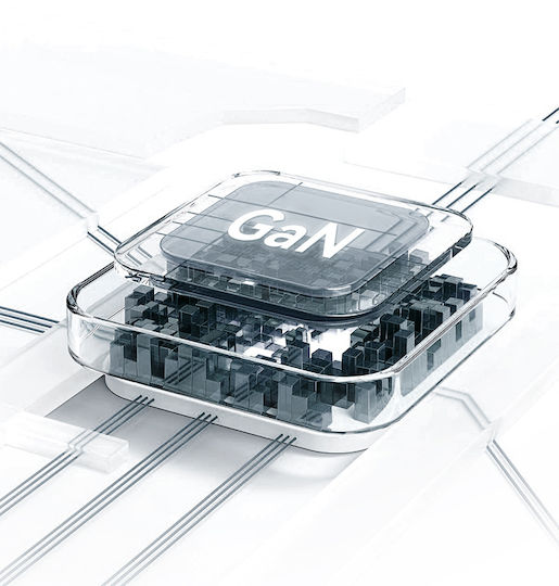 Usams Φορτιστής GaN με Θύρα USB-C και Καλώδιο Lightning 35W Power Delivery Λευκός (CC209TC02)