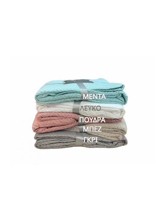 Linea Home Mercer Single Coverlet Mint 160x220cm