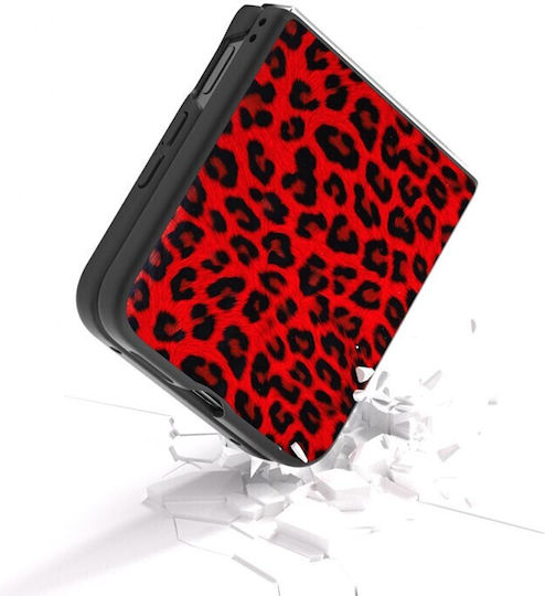 Leopard Pattern Buchen Sie Kunststoff Rot (Xiaomi Mix Flip)