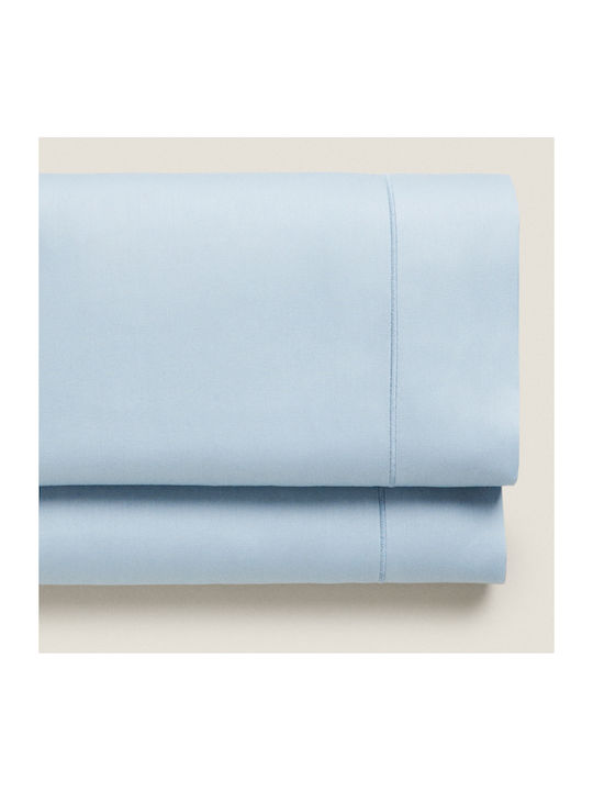 My Home Luxury Sheet Sets Queen 240x260cm. Luxury Sky Blue 4pcs