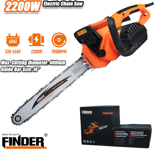 Finder Ηλεκτρικό Αλυσοπρίονο 2.2kW 6.2kg με Λάμα 40cm