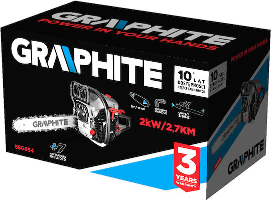 Graphite Αλυσοπρίονο Βενζίνης 2.7hp 5.53kg με Λάμα 45cm