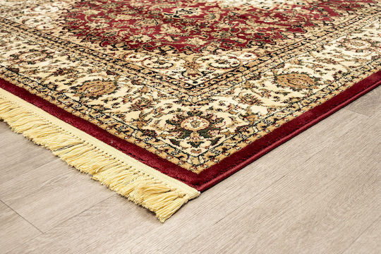 Newplan Persia 1019 Synthetisch,Polyester/Cotton/Leather mit Fransen Burgundy