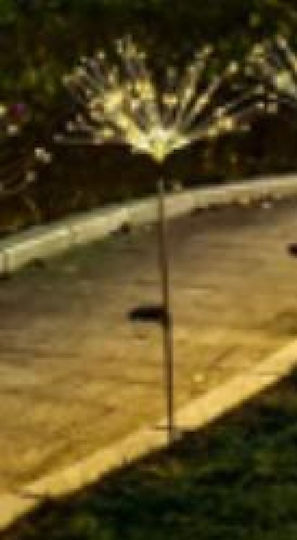 90 Lichterketten LED 60cm Warmes Weiß Solar Typ Feuerwerk 1Stück