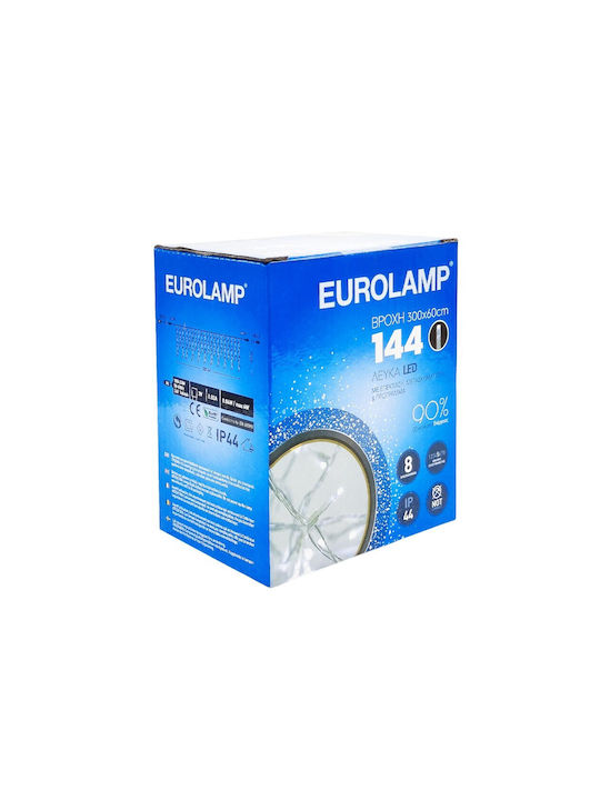 144 Lights LED 3m. x 60cm Natural White type Rain 1pcs