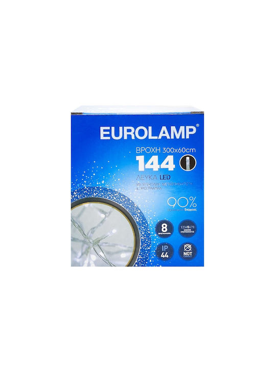 144 Lights LED 3m. x 60cm Natural White type Rain 1pcs