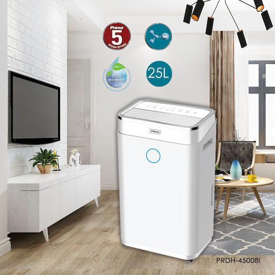 Primo PRDH-45008 Dehumidifier with Compressor and Ionizer 25lt