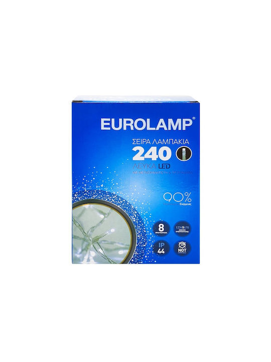 240 Lights LED 11.95m. Cold White in String 1pcs