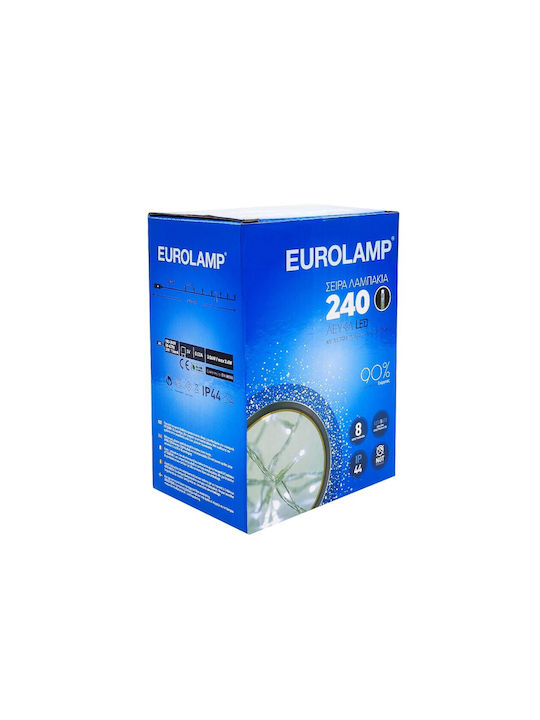 240 Lights LED 11.95m. Cold White in String 1pcs