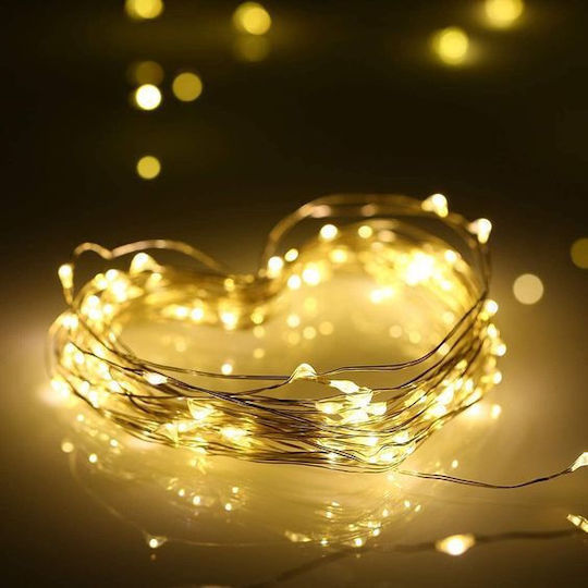 30 Lights LED 3m. Warm White Battery in String 1pcs