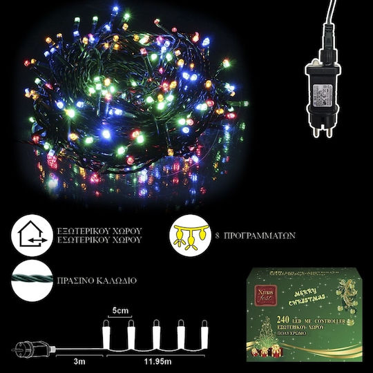 240 Λαμπάκια LED 15μ. Πολύχρωμα σε Σειρά
