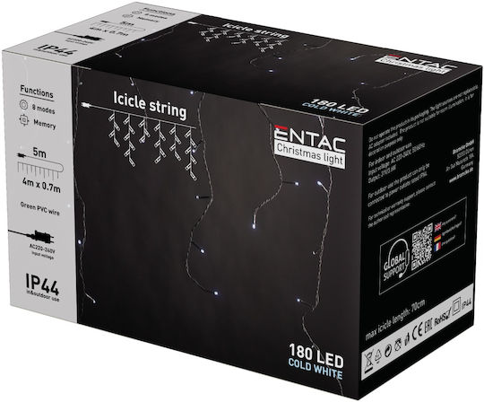 144 Светлини LED 5m. x 100бр Многоцветни тип Завеса 1бр